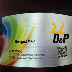 Brushed Metal Finish Plastic PVC Business Cards 0.38mm Thickness