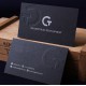 Specialty Thick Black Business Cards Foil Stamping Finish + (Embossing or Debossing) + (Edge Foil or Edge Paint Option)