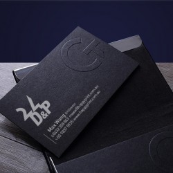 Specialty Thick Black Business Cards Foil Stamping Finish + (Embossing or Debossing) + (Edge Foil or Edge Paint Option)