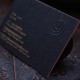 Specialty Thick Black Business Cards Foil Stamping Finish + (Embossing or Debossing) + (Edge Foil or Edge Paint Option)