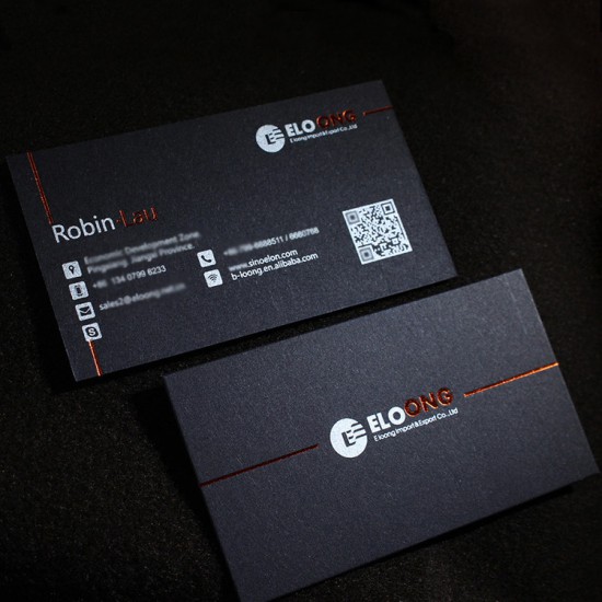 Specialty Thick Black Business Cards Foil Stamping Finish (Edge Foil or Edge Paint Option)