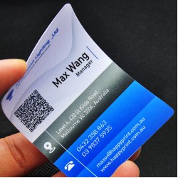 Matt White Plastic Business Cards 0.38mm Thickness