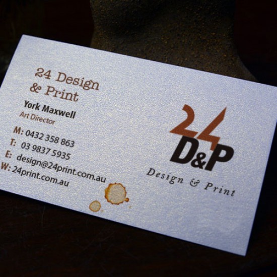 Budget Textured Pearl Paper Business Cards (Foil Option Available)