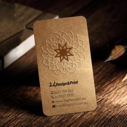 Specialty Thick Kraft Paper Business Cards (Embossing or Debossing)