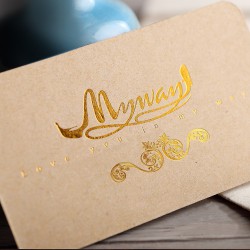 Specialty Thick Kraft Paper Business Cards (Foil Stamping)