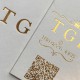 Specialty Super Thick White Cotton Paper Business Cards + foil stamping finish + (Edge Foil or Edge Paint Option) 