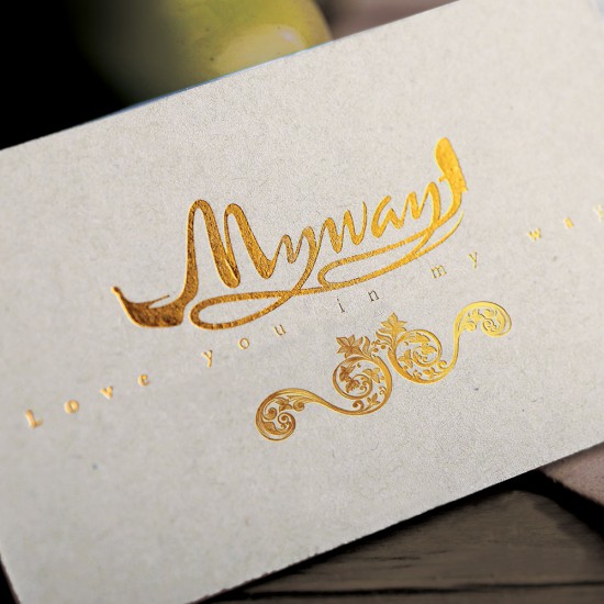 Specialty Super Thick White Cotton Paper Business Cards + foil stamping finish + (Edge Foil or Edge Paint Option) 